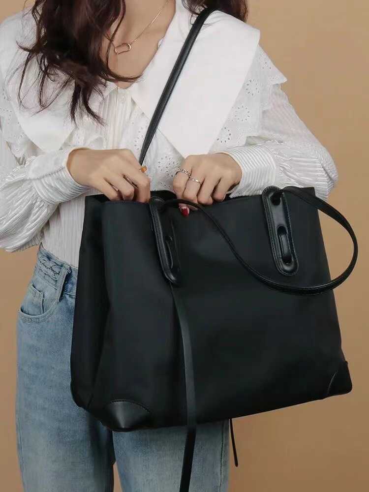 黒 バッグ 黒トートバッグ 上品大容量A4対応