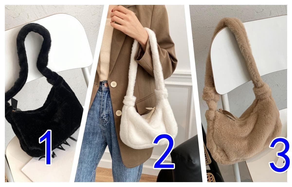 黒 バッグ レディース ふわふわ 黒 ショルダーバッグ 肩掛け
