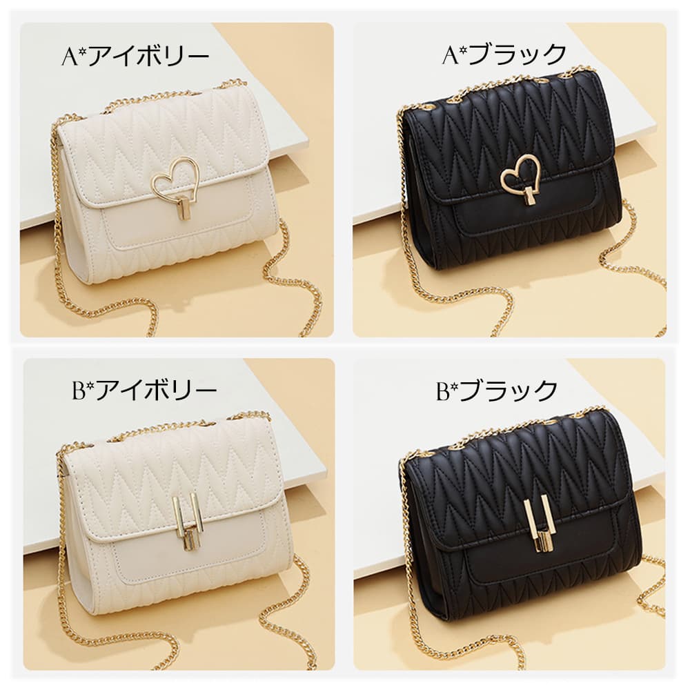 黒 バッグ 黒 キルティング チェーン ショルダーバッグ